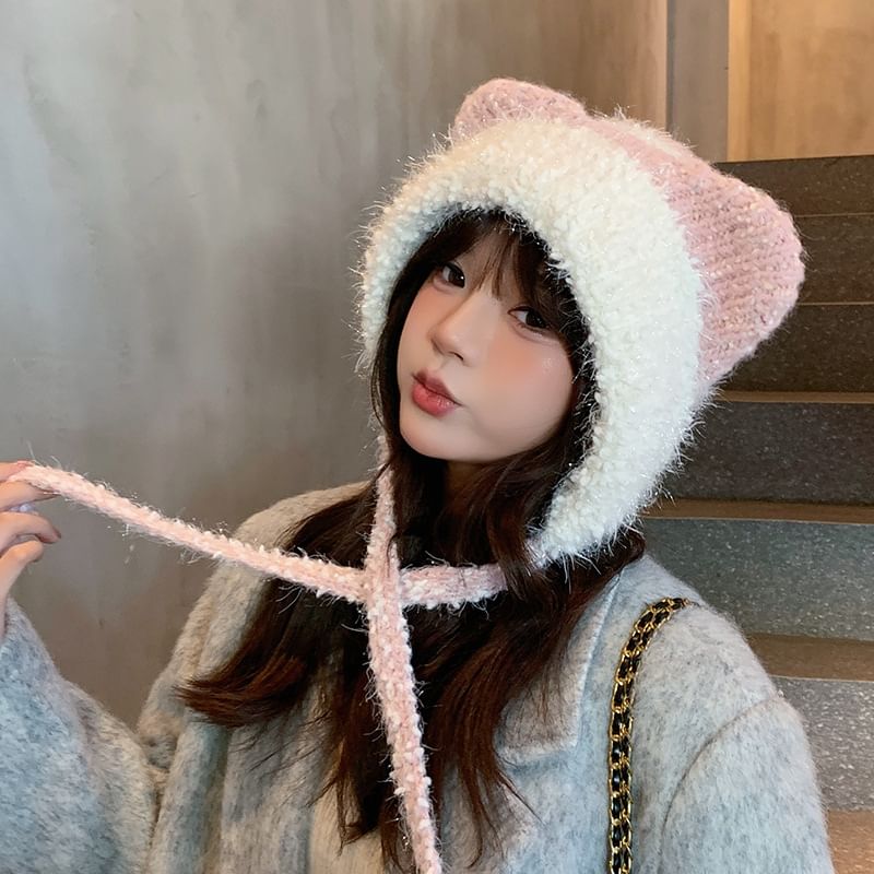 Wool Ear Cat Trapper Hat