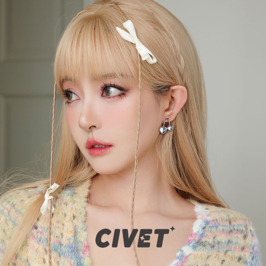 Cherry Stud / Heart Earring Clip-On