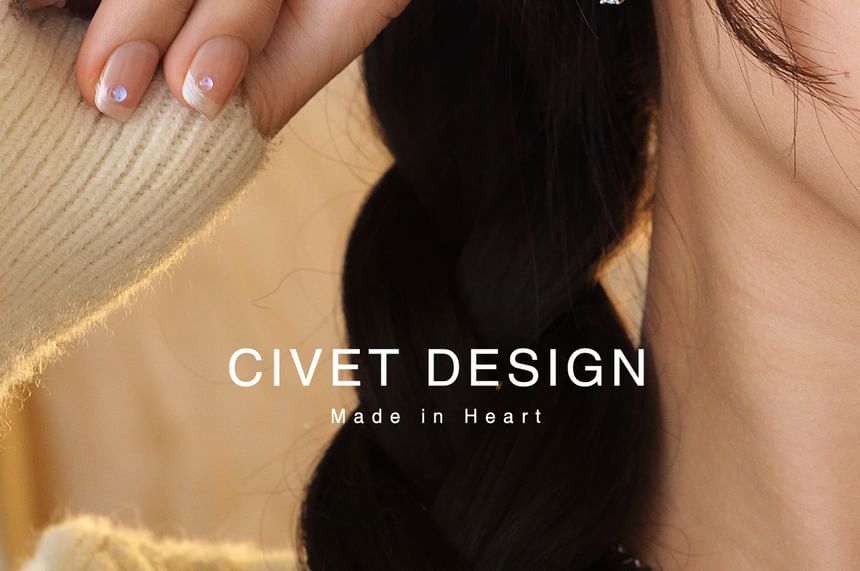 Coffee / Stud Clip On Earring