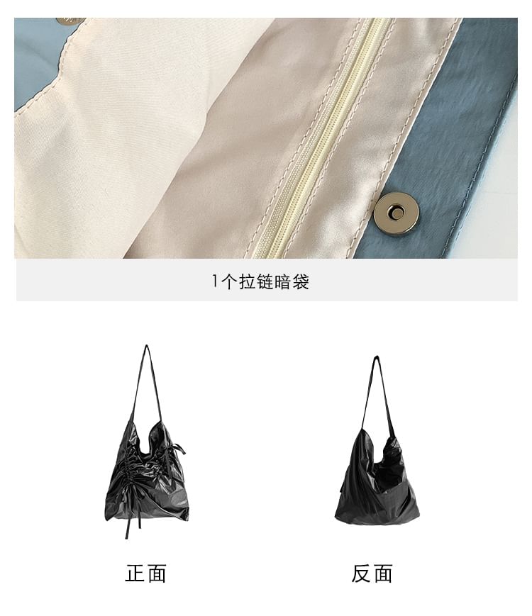 Plain Bag Drawstring Shopper Bow