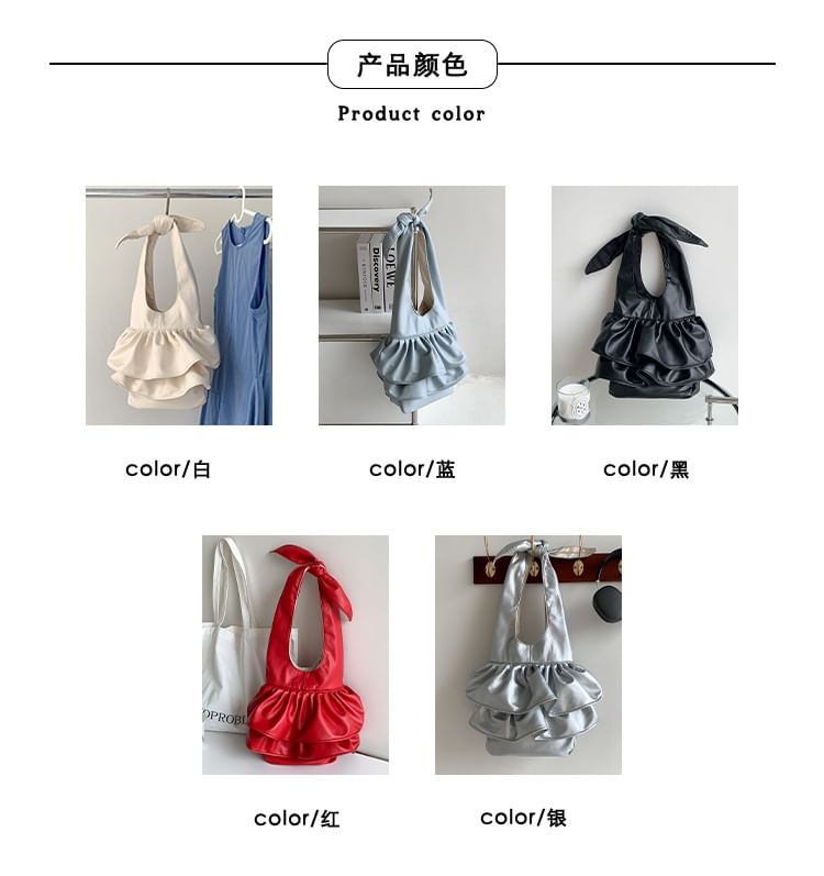 Bag Ruffle Tote Leather Faux