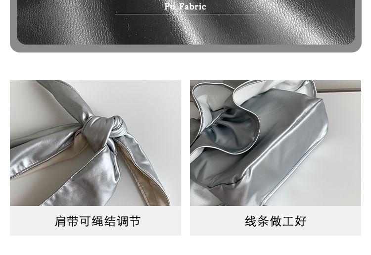 Bag Ruffle Tote Leather Faux