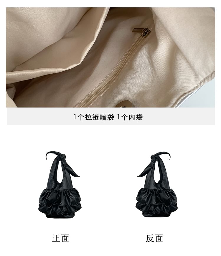 Bag Ruffle Tote Leather Faux