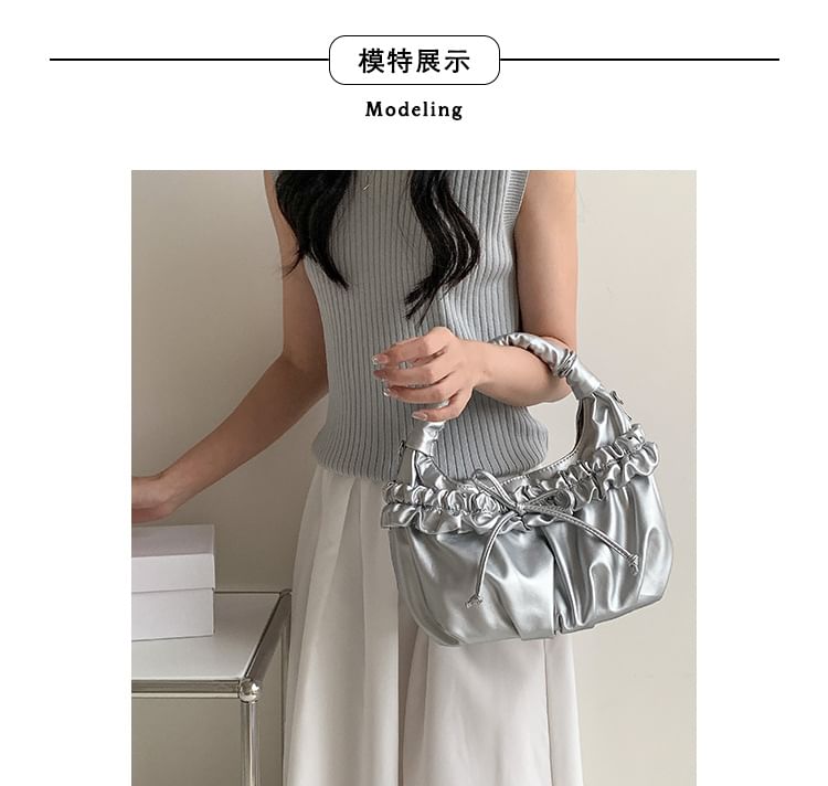Ruched Bow Bag Shoulder
