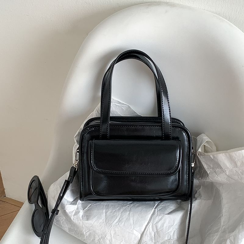 Leather Multi-Pocket Bag Crossbody Faux