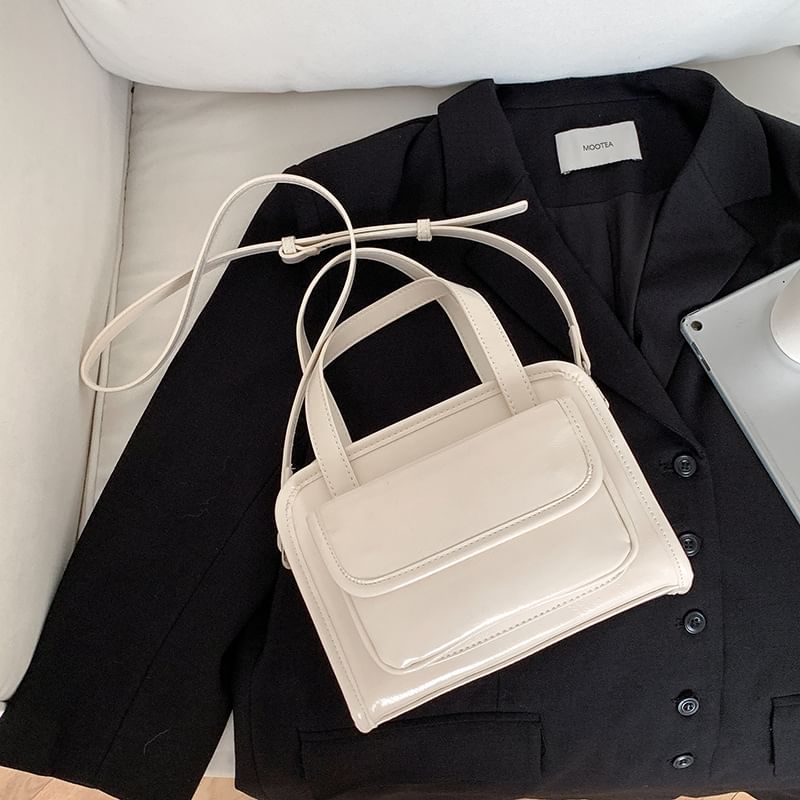 Leather Multi-Pocket Bag Crossbody Faux