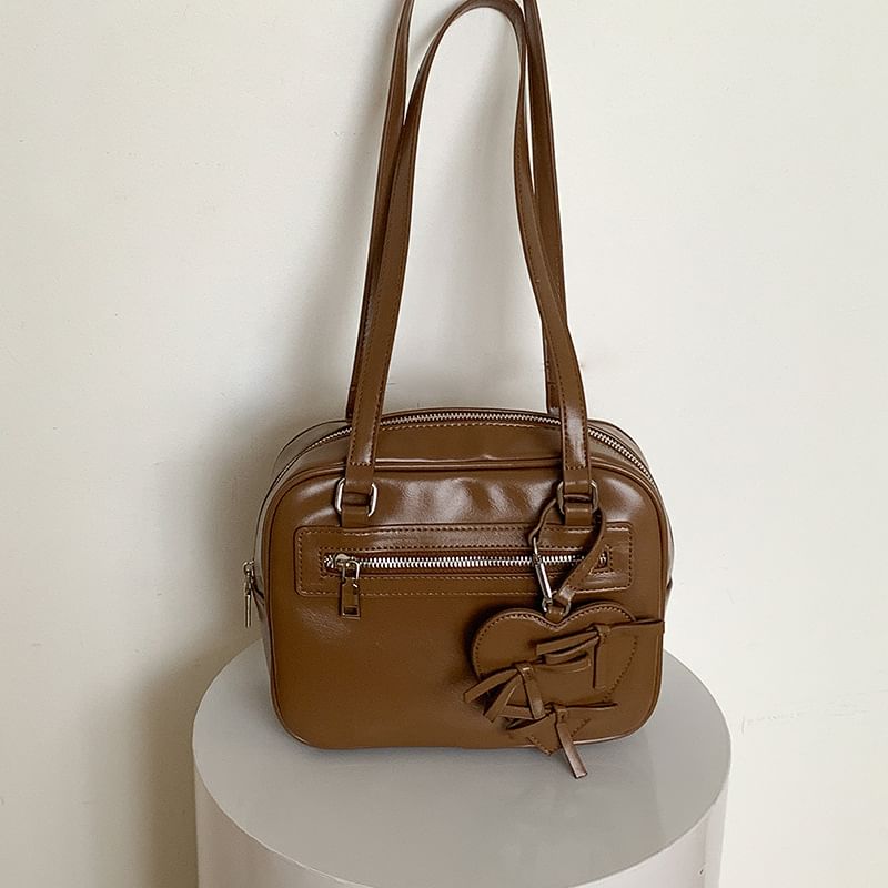 Multi-Pocket Bag Leather Tote Faux