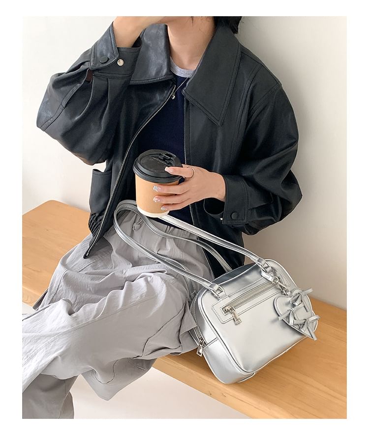 Multi-Pocket Bag Leather Tote Faux