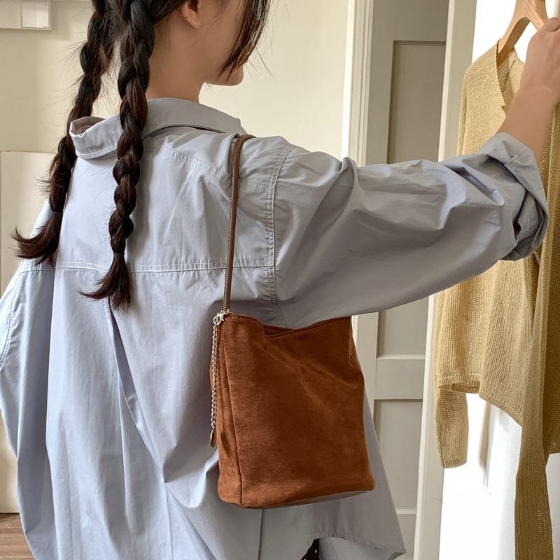 Faux Bag Suede Bucket