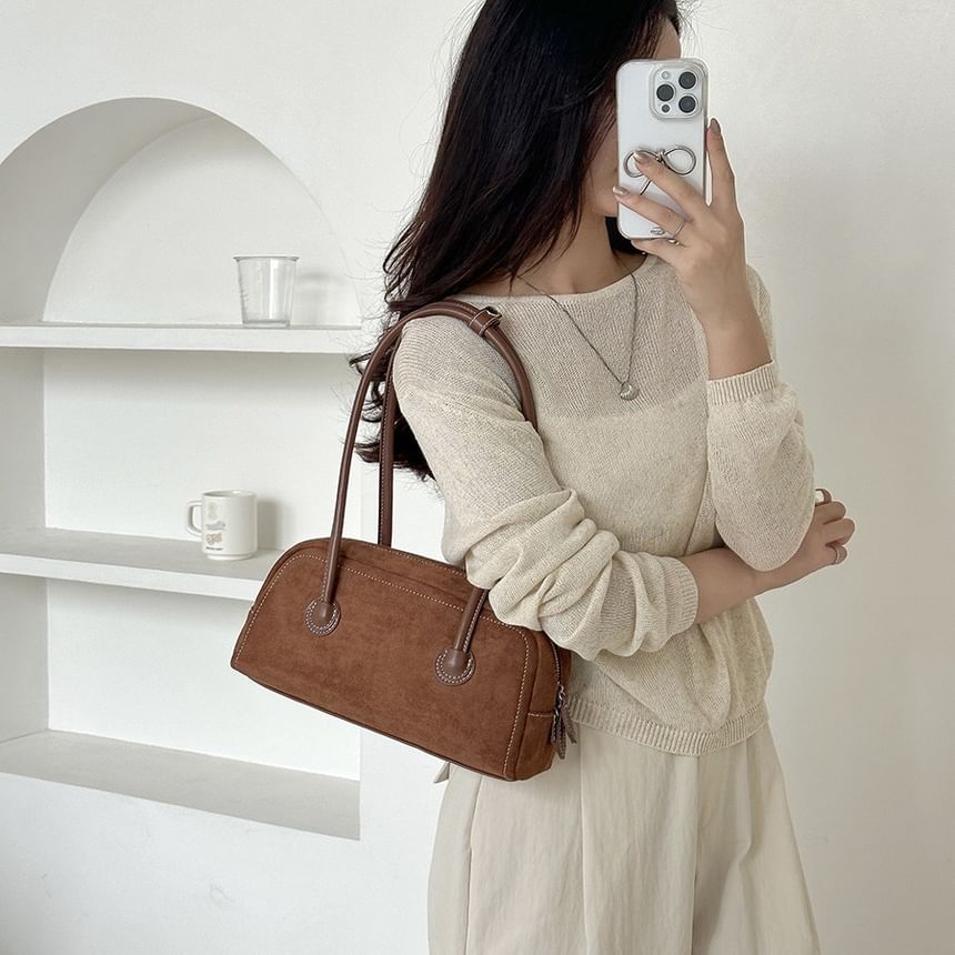 Shoulder Bag Suede Faux