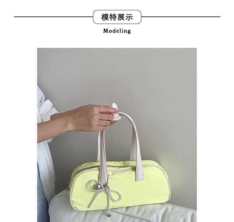 Tote Plain Trim Contrast Bag