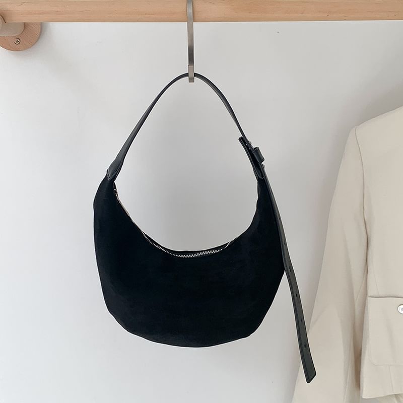 Faux Suede Shoulder Bag