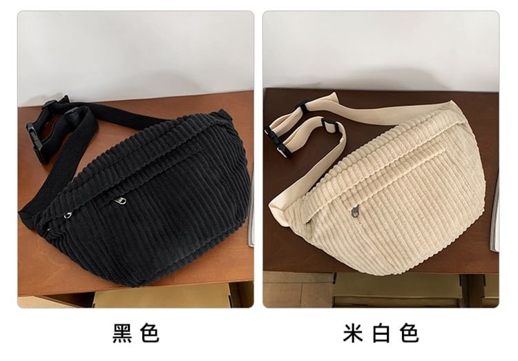 Corduroy Belt Bag Plain