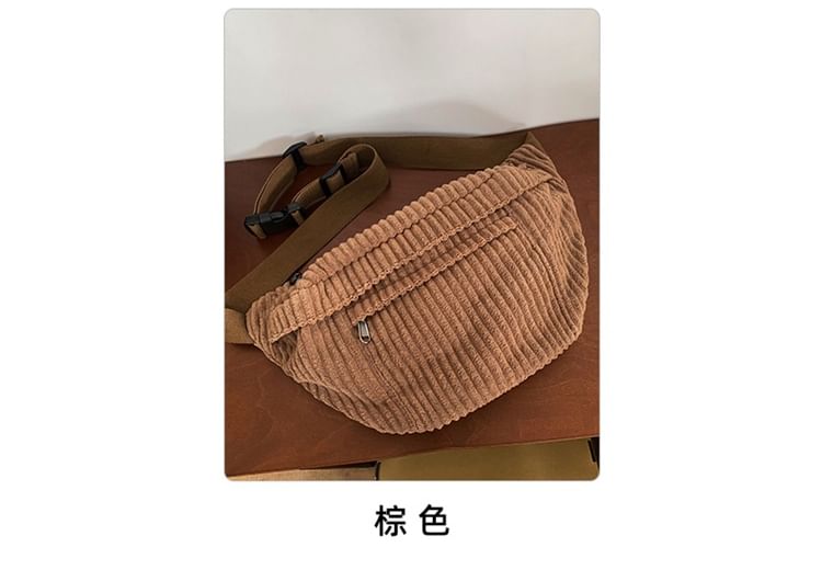 Corduroy Belt Bag Plain