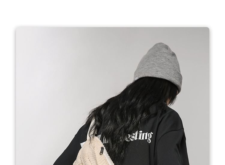Corduroy Belt Bag Plain