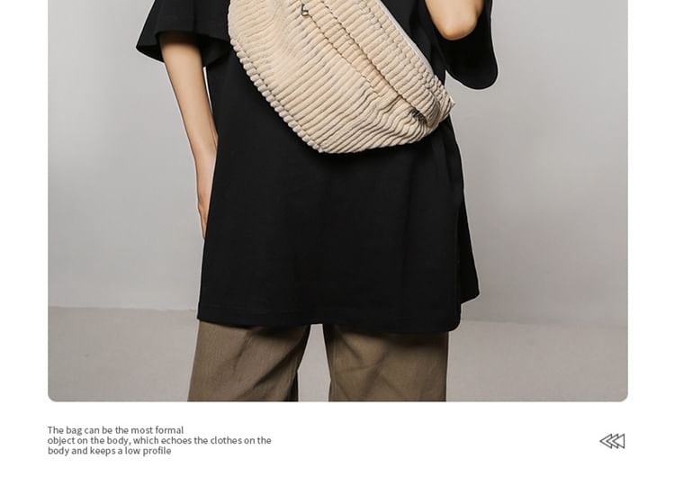 Corduroy Belt Bag Plain