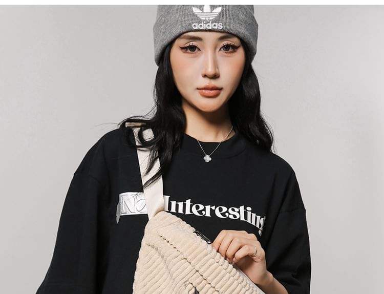 Corduroy Belt Bag Plain