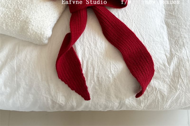 Plain Knit Bonnet Hat