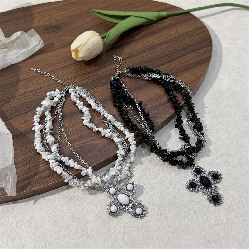 Necklace Beaded Cross