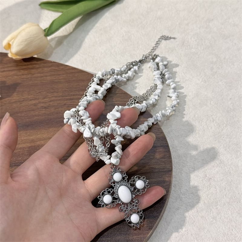 Necklace Beaded Cross