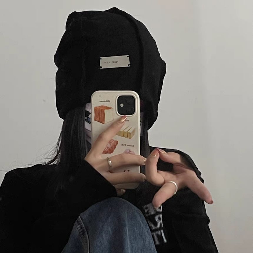 Panel Ribbed Beanie / Plain Knit