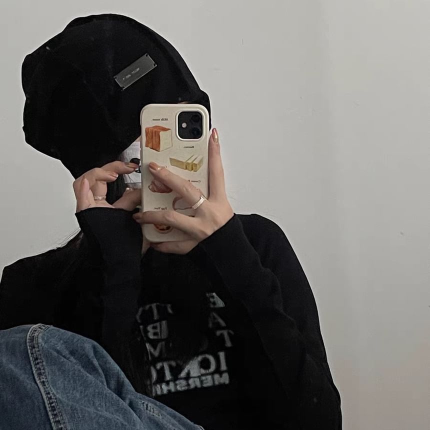 Panel Ribbed Beanie / Plain Knit