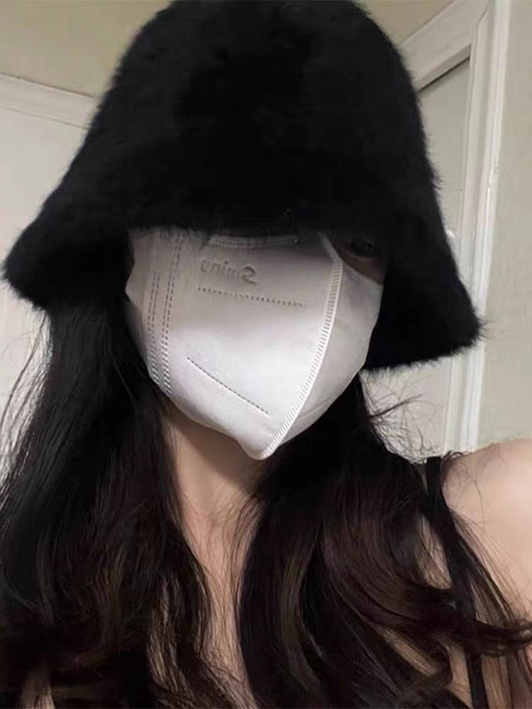 Plain Fluffy Hat Bucket