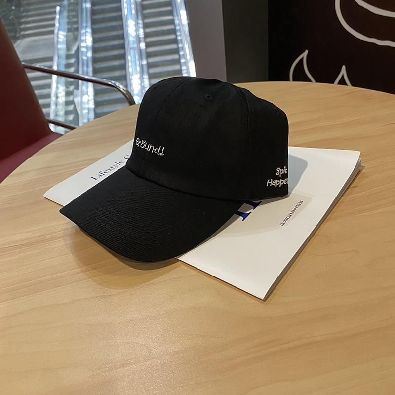 Lettering Embroidered Cap