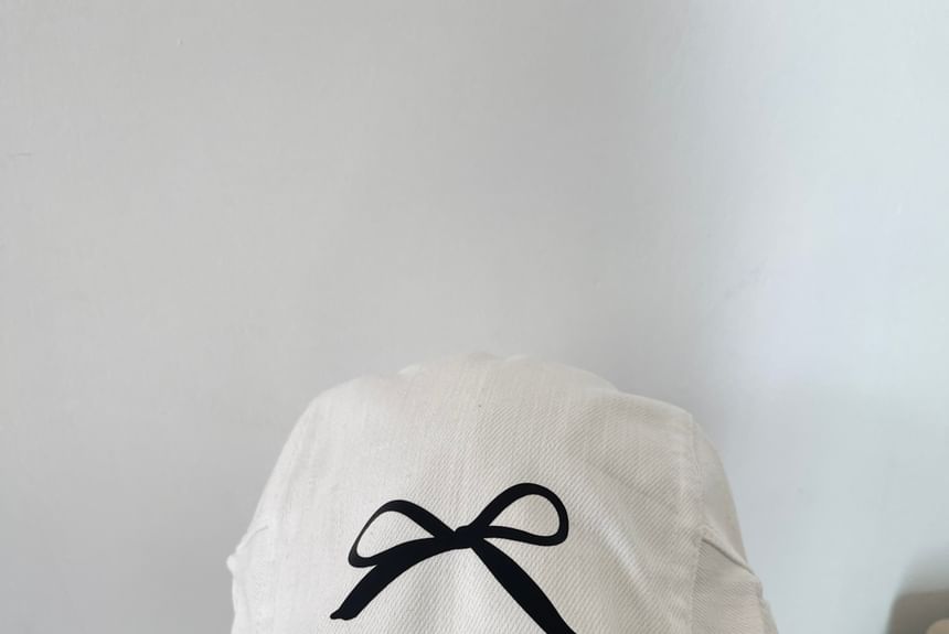 Bow Cap Print Newsboy