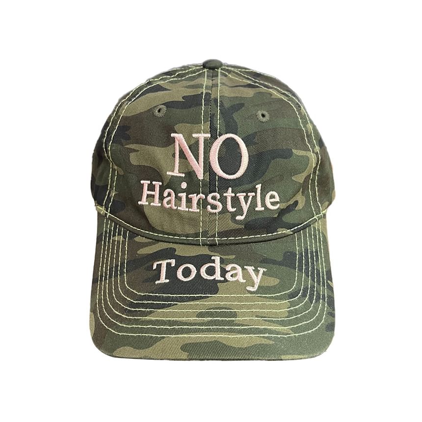 Baseball Cap Embroidered Camo Print Letter
