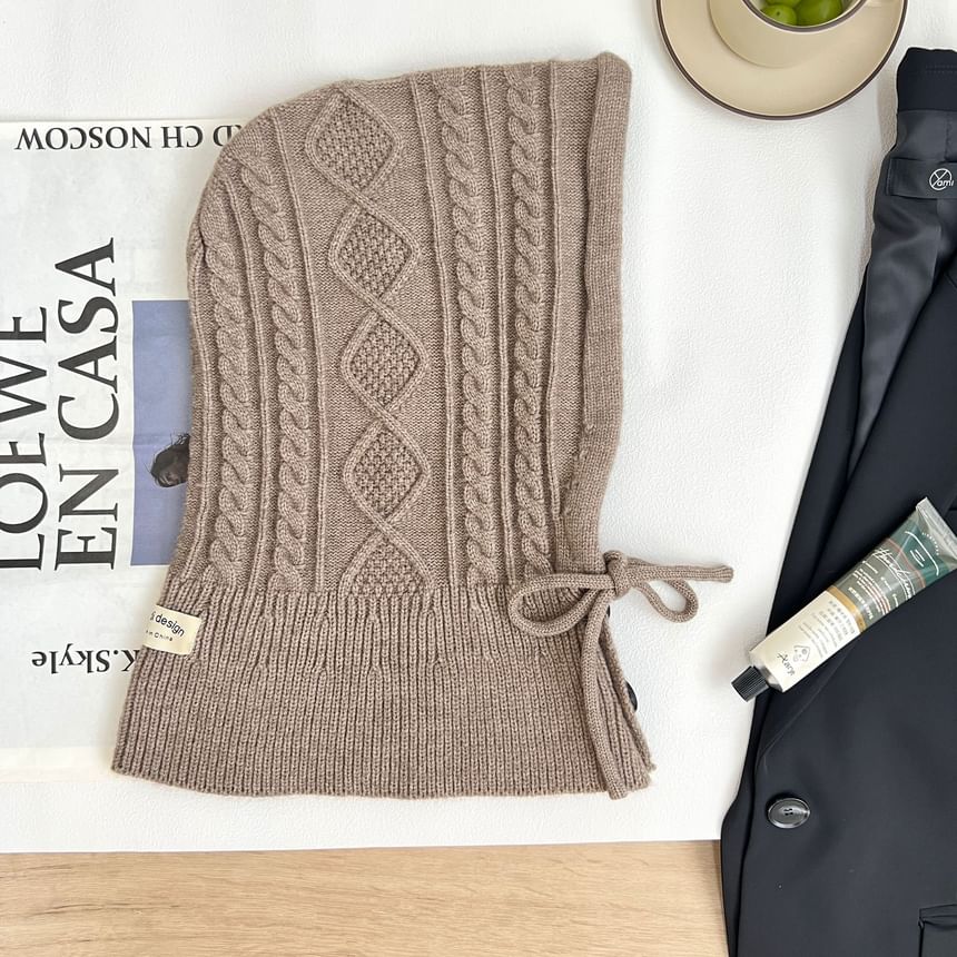 Plain Balaclava / Set Knit Gloves