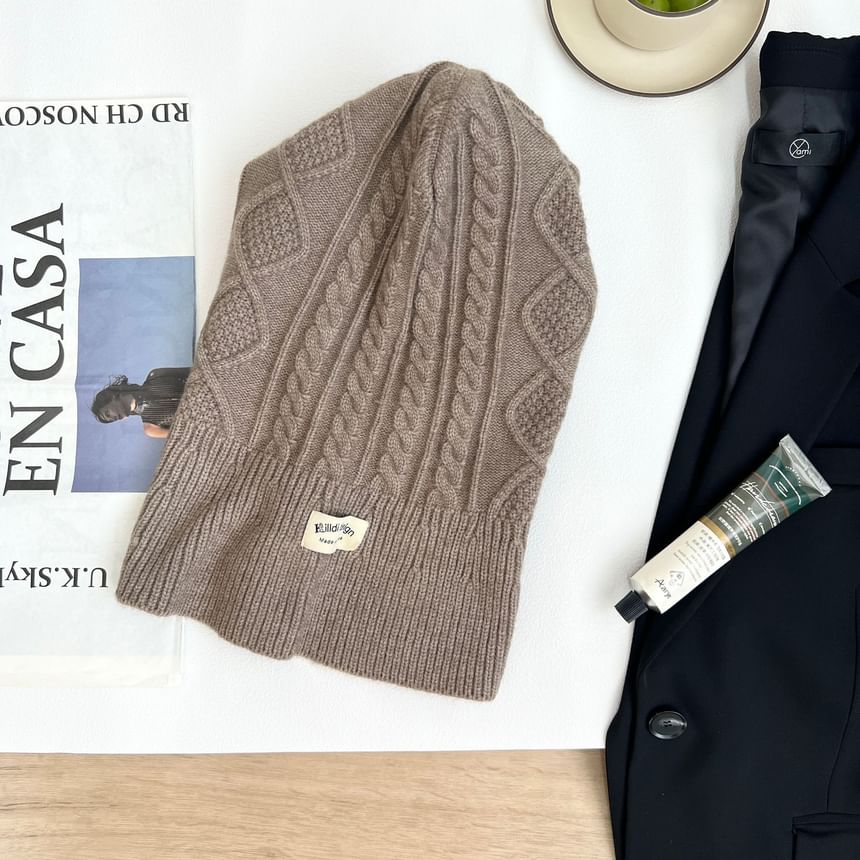 Plain Balaclava / Set Knit Gloves