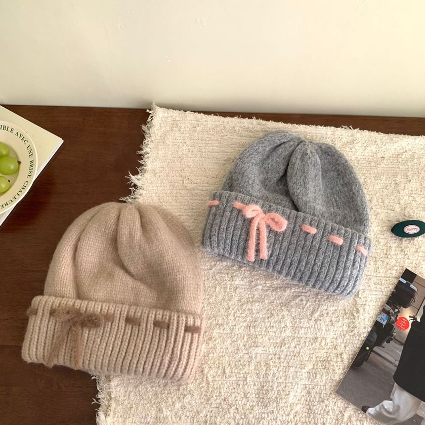 Bow Knit Beanie