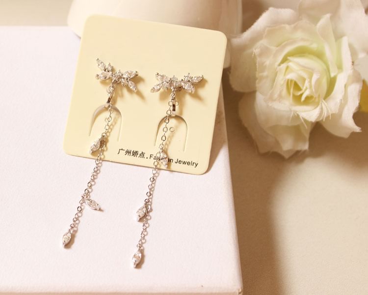 Earring Rhinestone Alloy Dangle