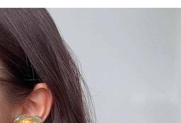 Earring Fabric Floral Stud