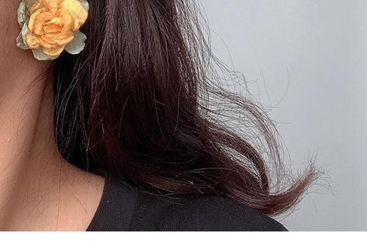 Earring Fabric Floral Stud