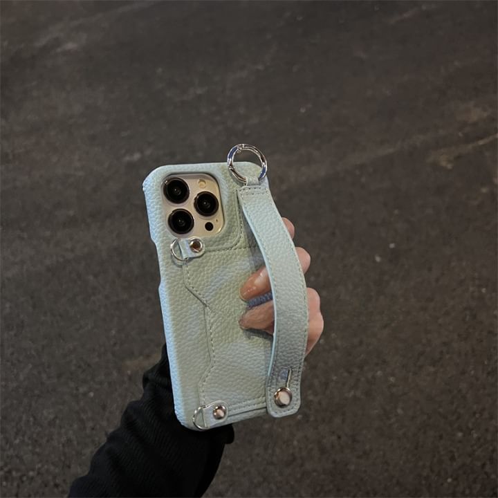 Heart Faux Leather Mirror Case Phone