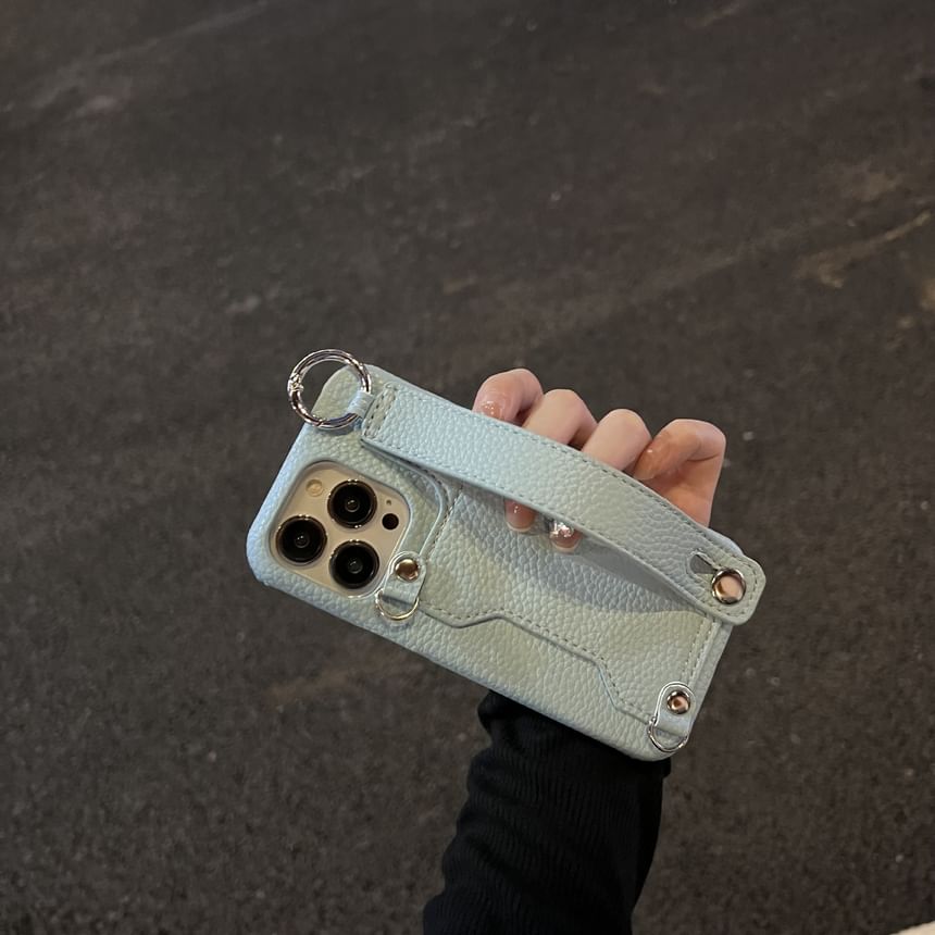 Heart Faux Leather Mirror Case Phone