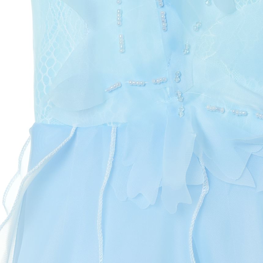 Plain Gown A-Line Ruffle Evening