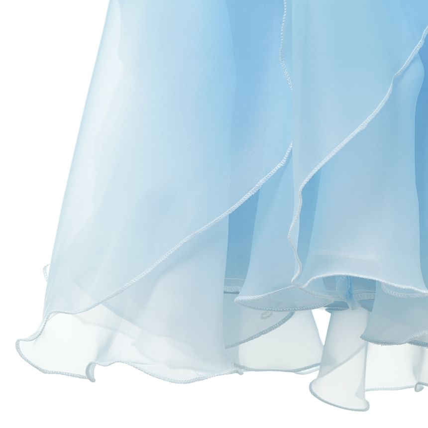 Plain Gown A-Line Ruffle Evening