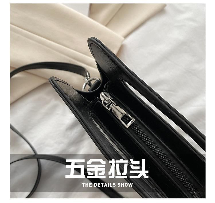 Faux Lettering Bag Leather Crossbody