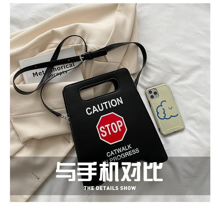 Faux Lettering Bag Leather Crossbody