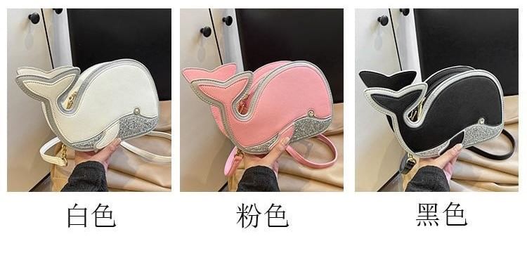 Faux Crossbody Leather Dolphin Bag