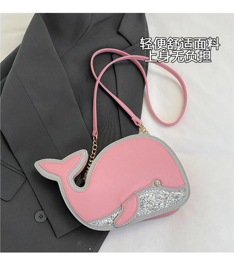 Faux Crossbody Leather Dolphin Bag