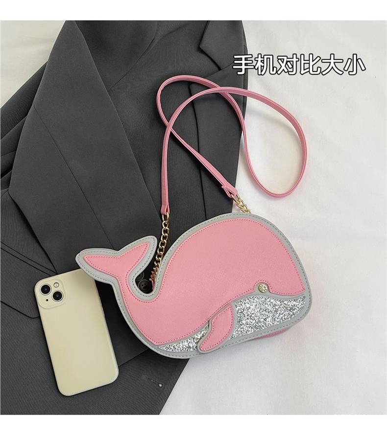Faux Crossbody Leather Dolphin Bag