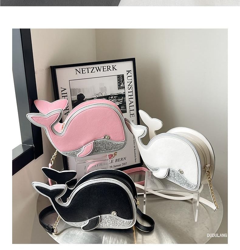 Faux Crossbody Leather Dolphin Bag