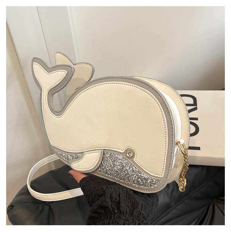 Faux Crossbody Leather Dolphin Bag