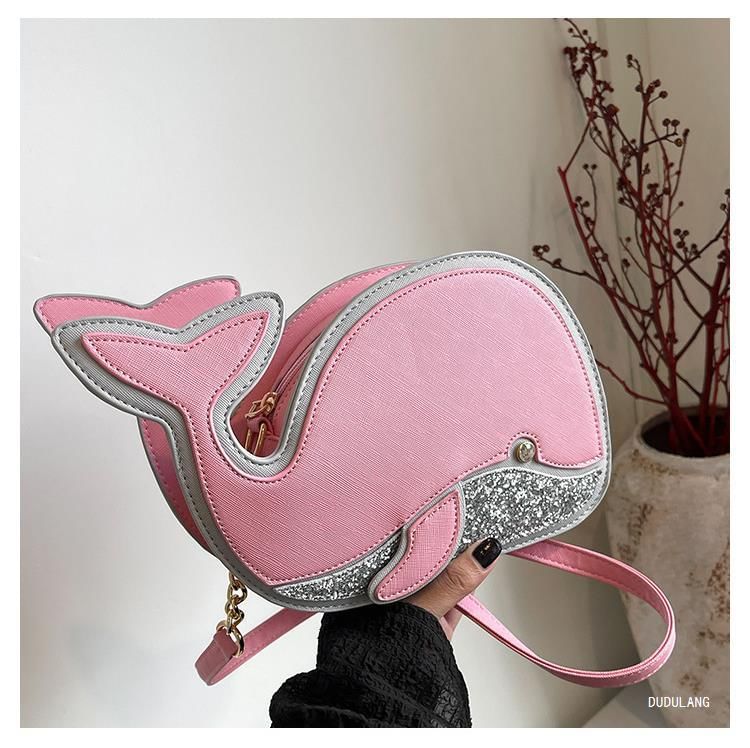 Faux Crossbody Leather Dolphin Bag