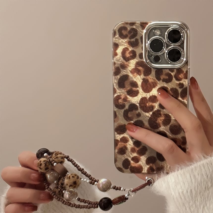Strap Set Phone Case / Leopard Print