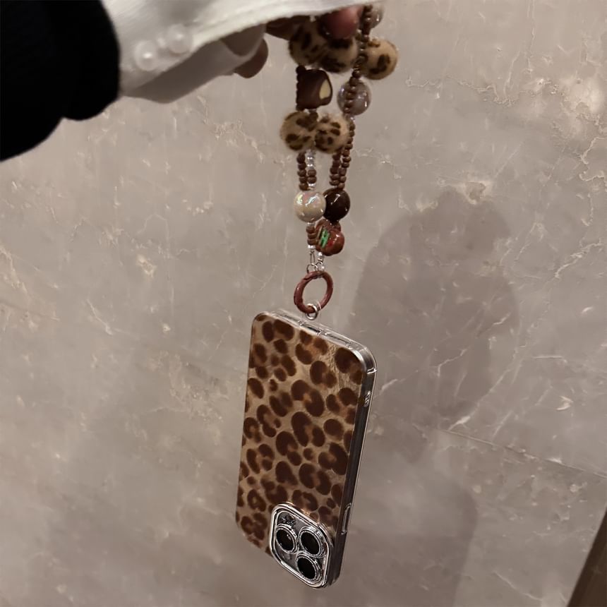 Strap Set Phone Case / Leopard Print